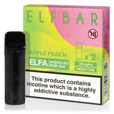 APPLE PEACH ELF BAR ELFA PREFILLED POD